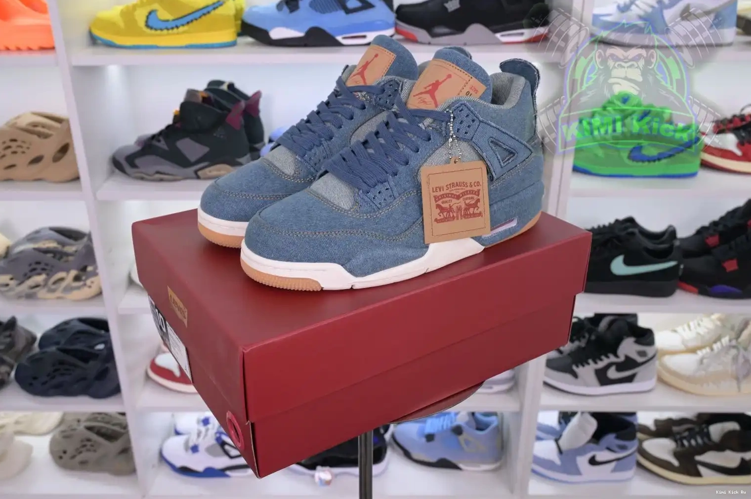 Jordan Air Kimikick Jordan 4 levis denim retro 0725